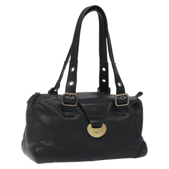 Chloe Handbags - Chloe Shoulder Bag Leather Black Auth 122358